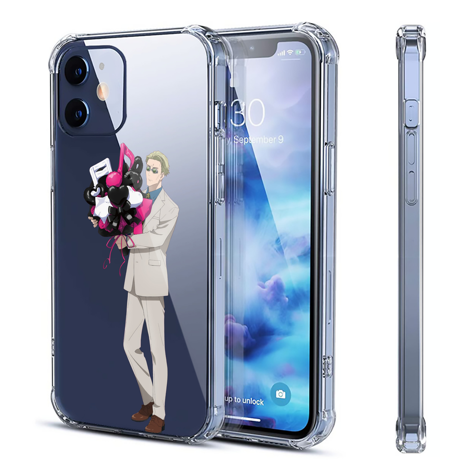 （画像用） 呪術廻戦 Jujutsu Kaisen 【iPhone 12シリーズ対応】透明スマホケース（クリアソフトケース）